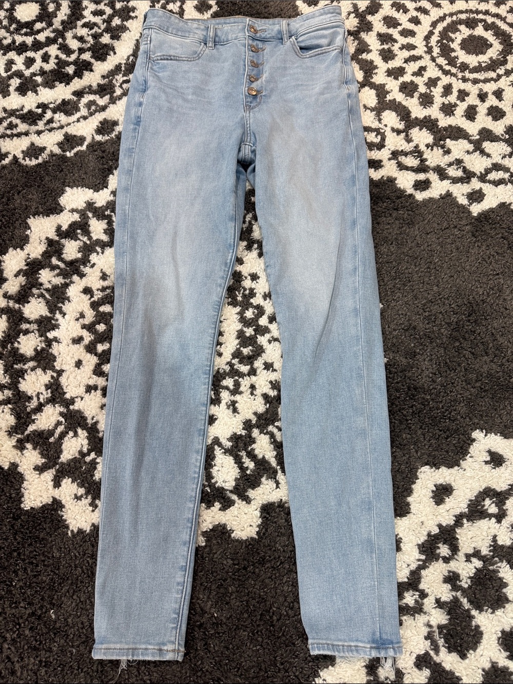American eagle outfitters super High-Rise Women’s button fly jegging 8 long